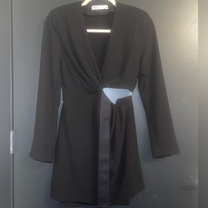 Zara black cutout dress